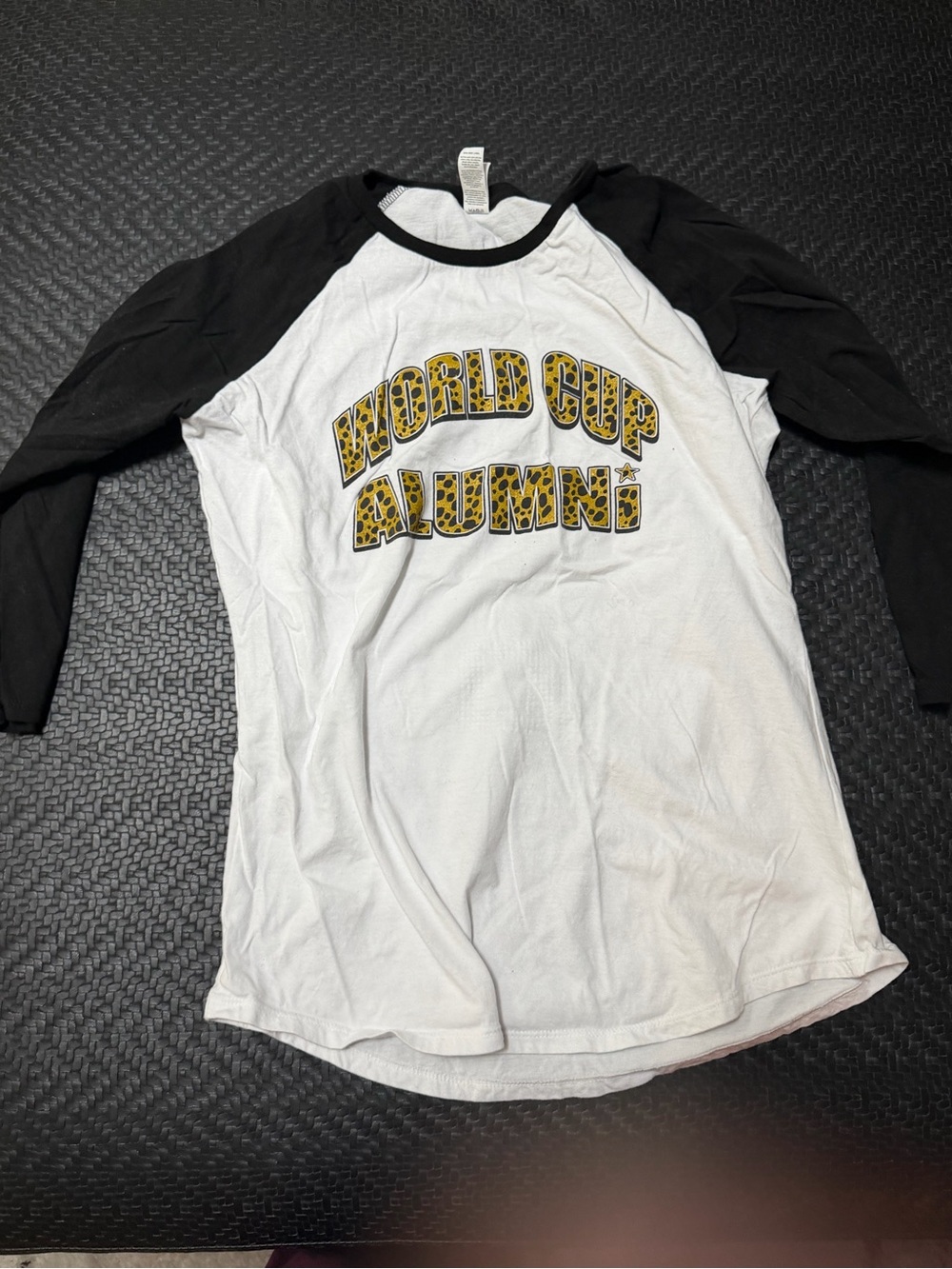 World Cup Alumni Kids' Raglan Baseball Tee - Black & White